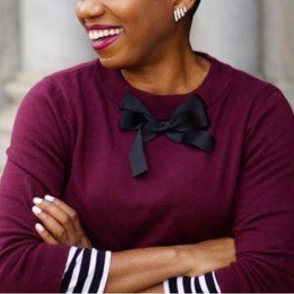 J CREW Factory Gayle Bow Neck Sweater